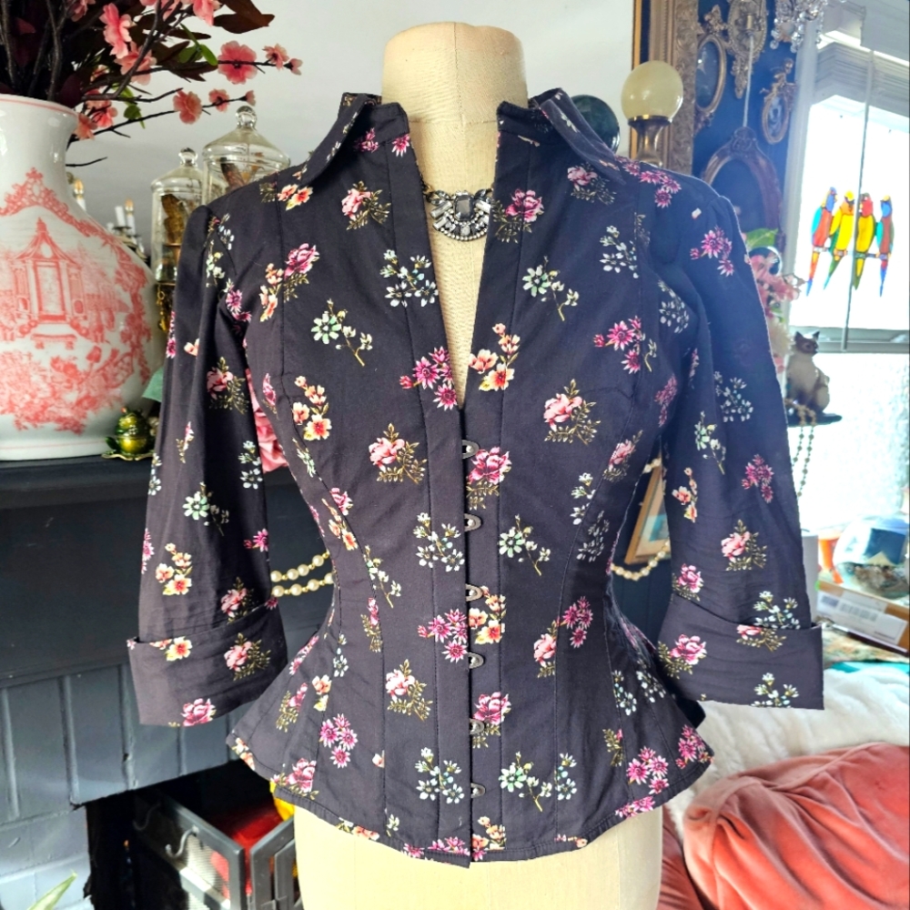 Corset Story tailored corset blouse full steel boning size 28